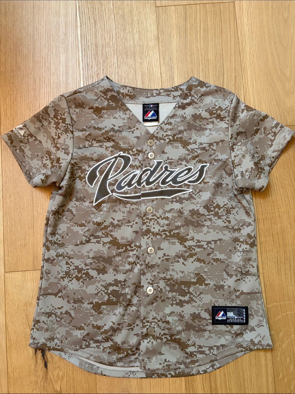 Majestic San Diego Padres digital camo jersey kids, size M